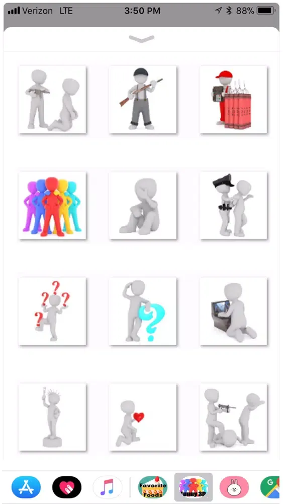 Funny 3D Man Stickers应用截图