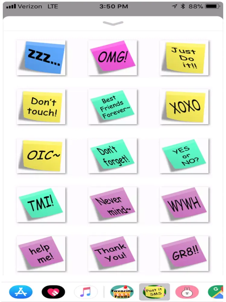 Capturas de tela do Post It SMS iPad 
