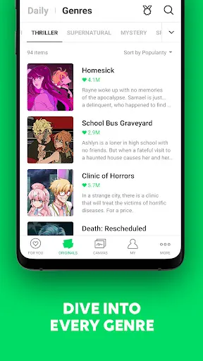 WEBTOON Screenshots