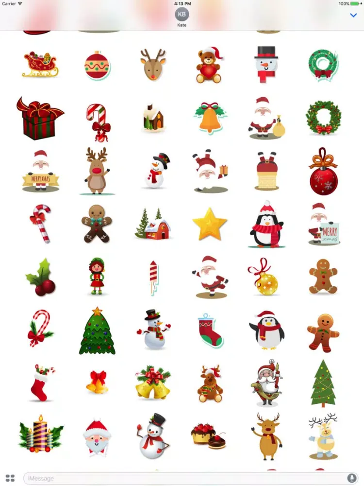 Capturas de pantalla de Christmas Items Sticker for iMessage iPad 