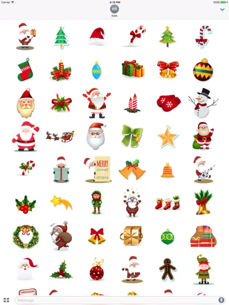 Capturas de pantalla de Christmas Items Sticker for iMessage iPad 