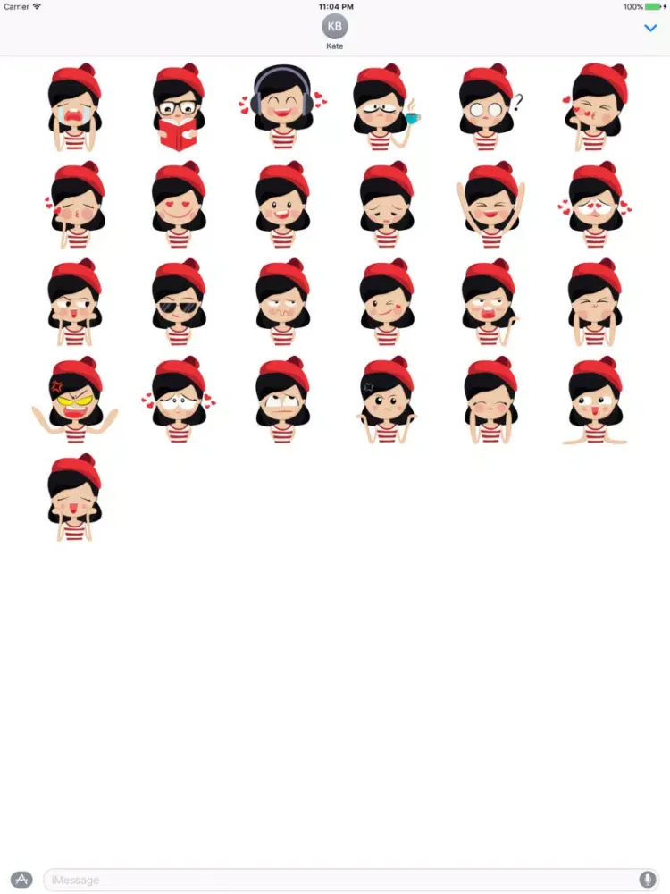 Capturas de pantalla de Emotion Girl Sticker for iMessage iPad 