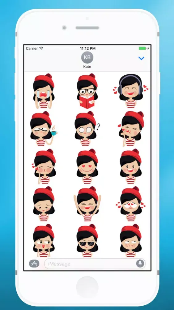 Capturas de pantalla de Emotion Girl Sticker for iMessage
