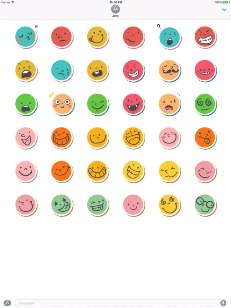 Funny Smiler Sticker iPad  Screenshots