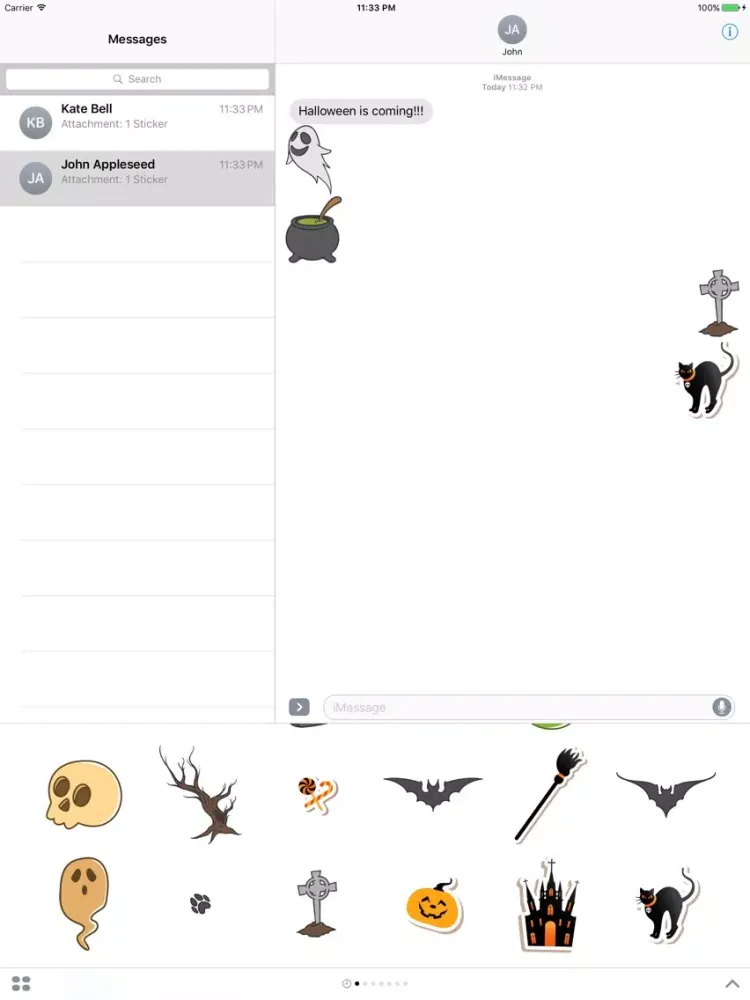 Screenshot di Halloween Items Sticker for iMessage iPad 
