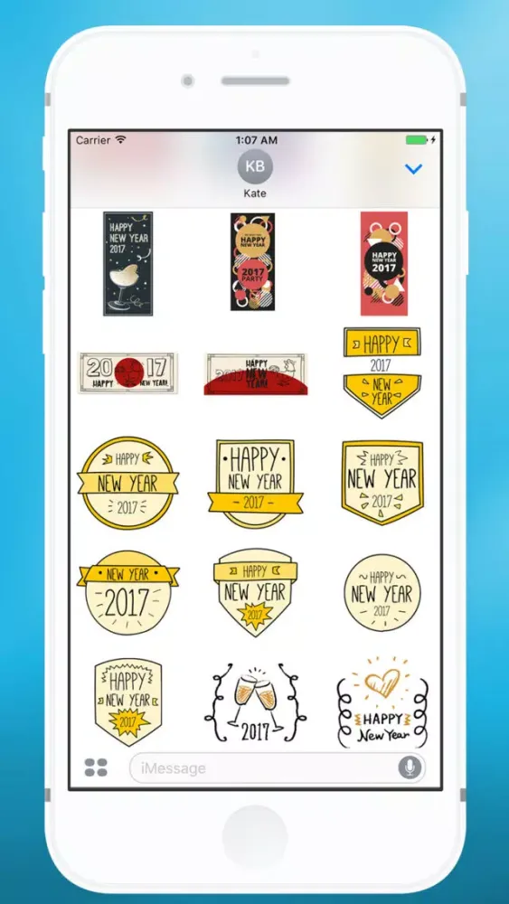 Скриншоты Happy New Year Message Sticker for iMessage