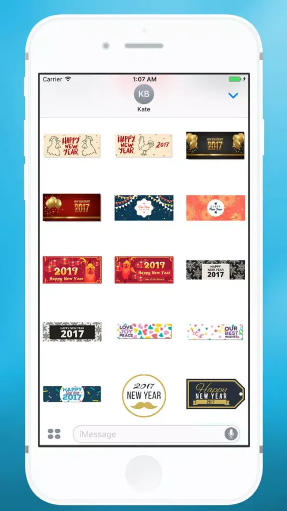 Скриншоты Happy New Year Message Sticker for iMessage