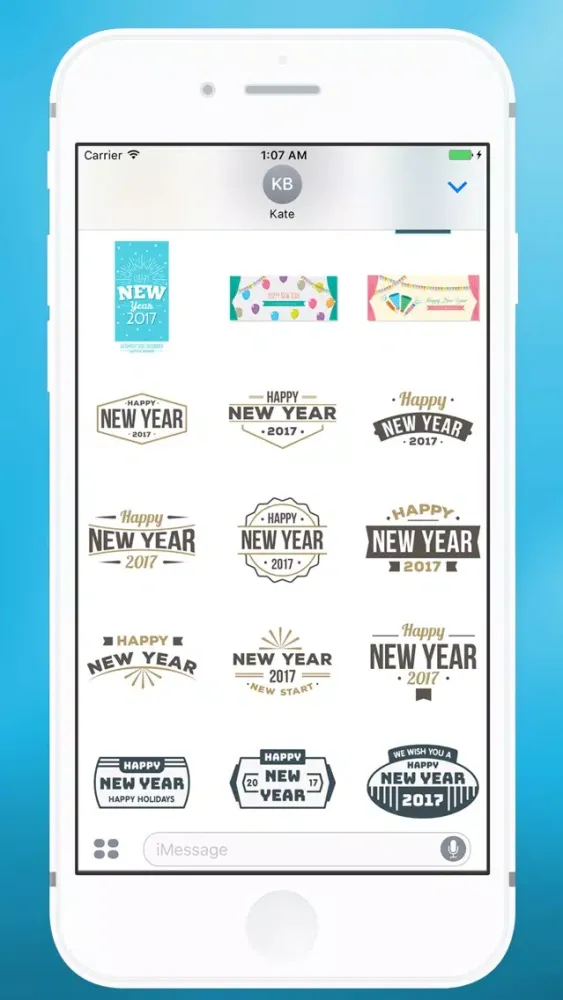 Скриншоты Happy New Year Message Sticker for iMessage