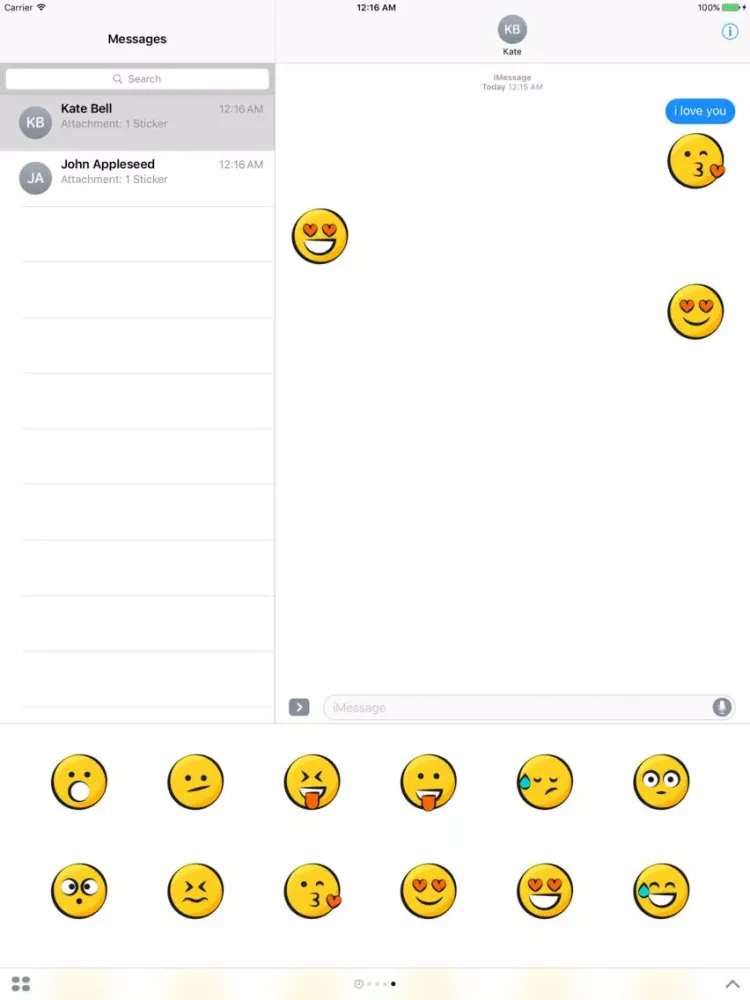 Yellow Smiler Sticker iPad  Screenshots