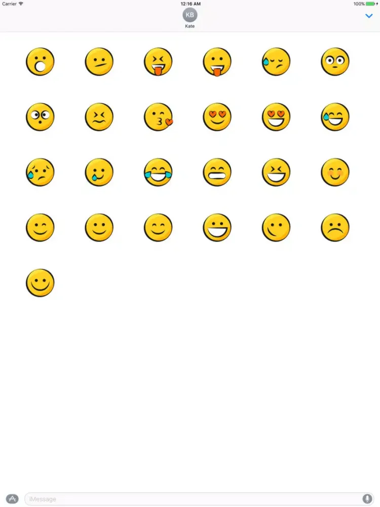 Yellow Smiler Sticker iPad  Screenshots