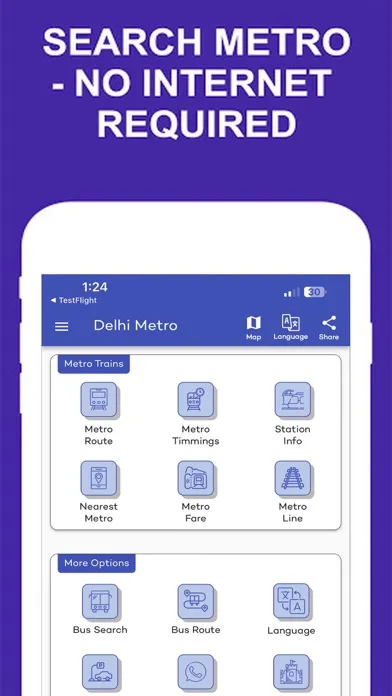 Tangkapan skrin Delhi Metro Route Map and Fare