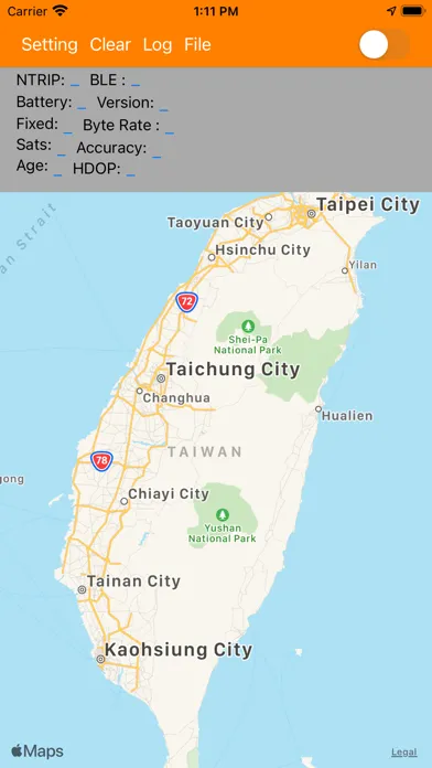 BluetoothLE RTK Screenshots