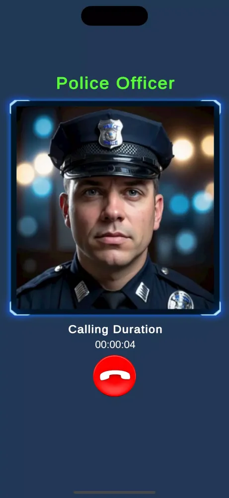 ภาพหน้าจอของ Fake Call Police - Video Call