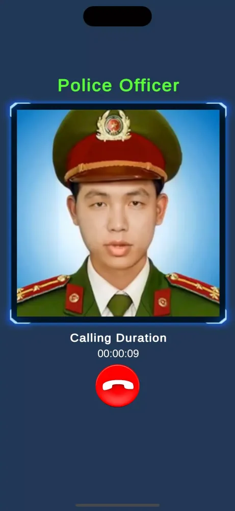 ภาพหน้าจอของ Fake Call Police - Video Call