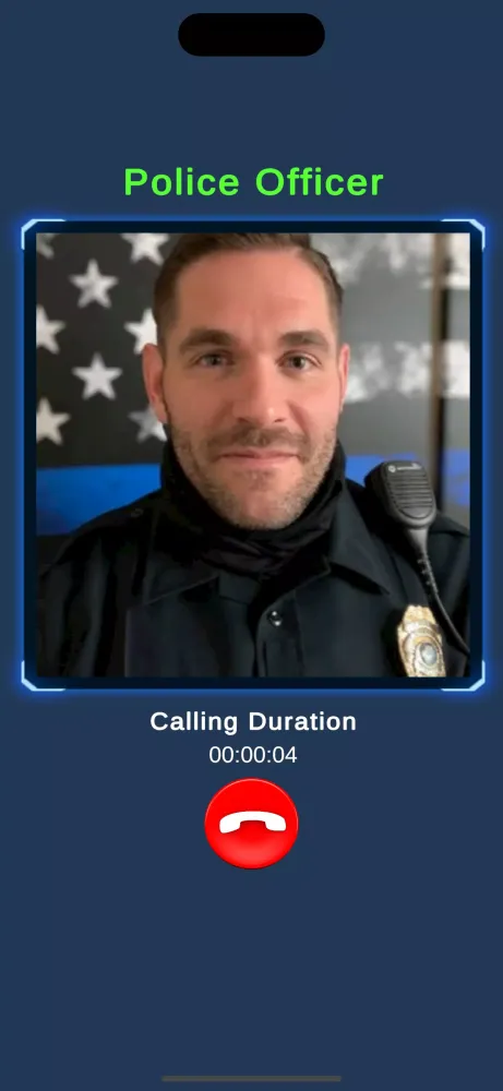 ภาพหน้าจอของ Fake Call Police - Video Call