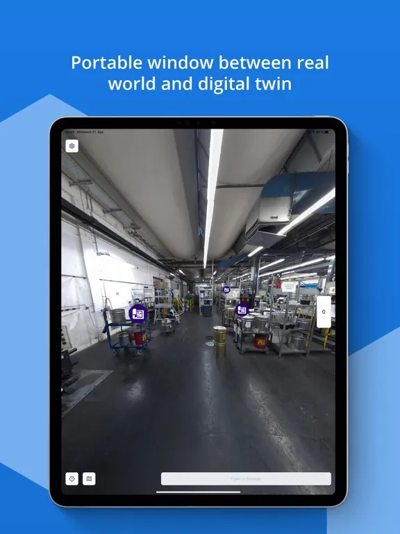 ภาพหน้าจอของ NavVis IVION Go iPad 