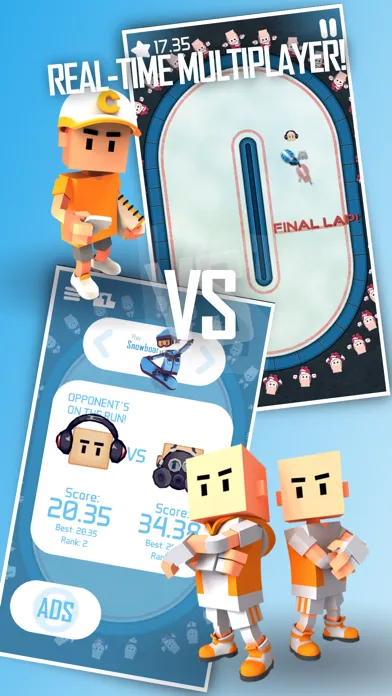 Capturas de tela do Speed Skating Champs