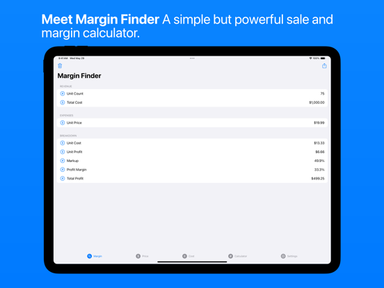Margin Finder: Sale Calculator iPad  स्क्रीनशॉट