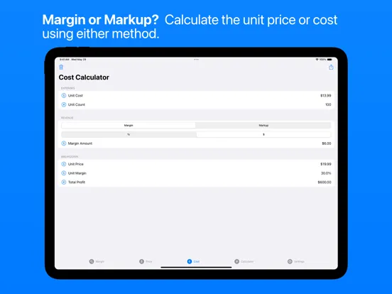 Margin Finder: Sale Calculator iPad  Screenshots