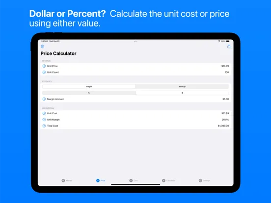 Margin Finder: Sale Calculator iPad  Screenshots