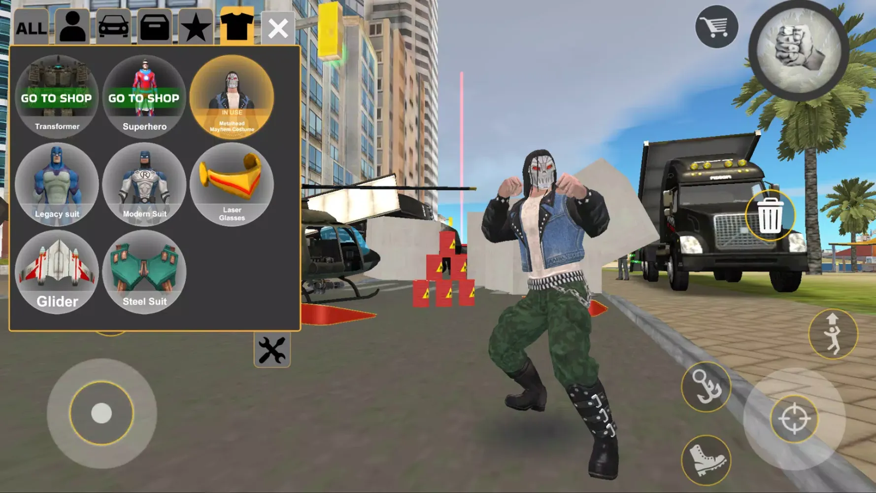 Captures d'écran de Rope Hero: Cheatground MOD
