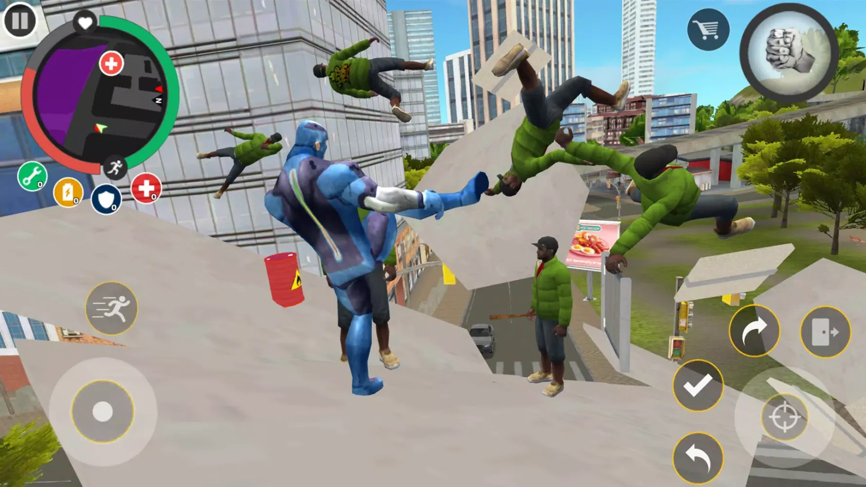Captures d'écran de Rope Hero: Cheatground MOD