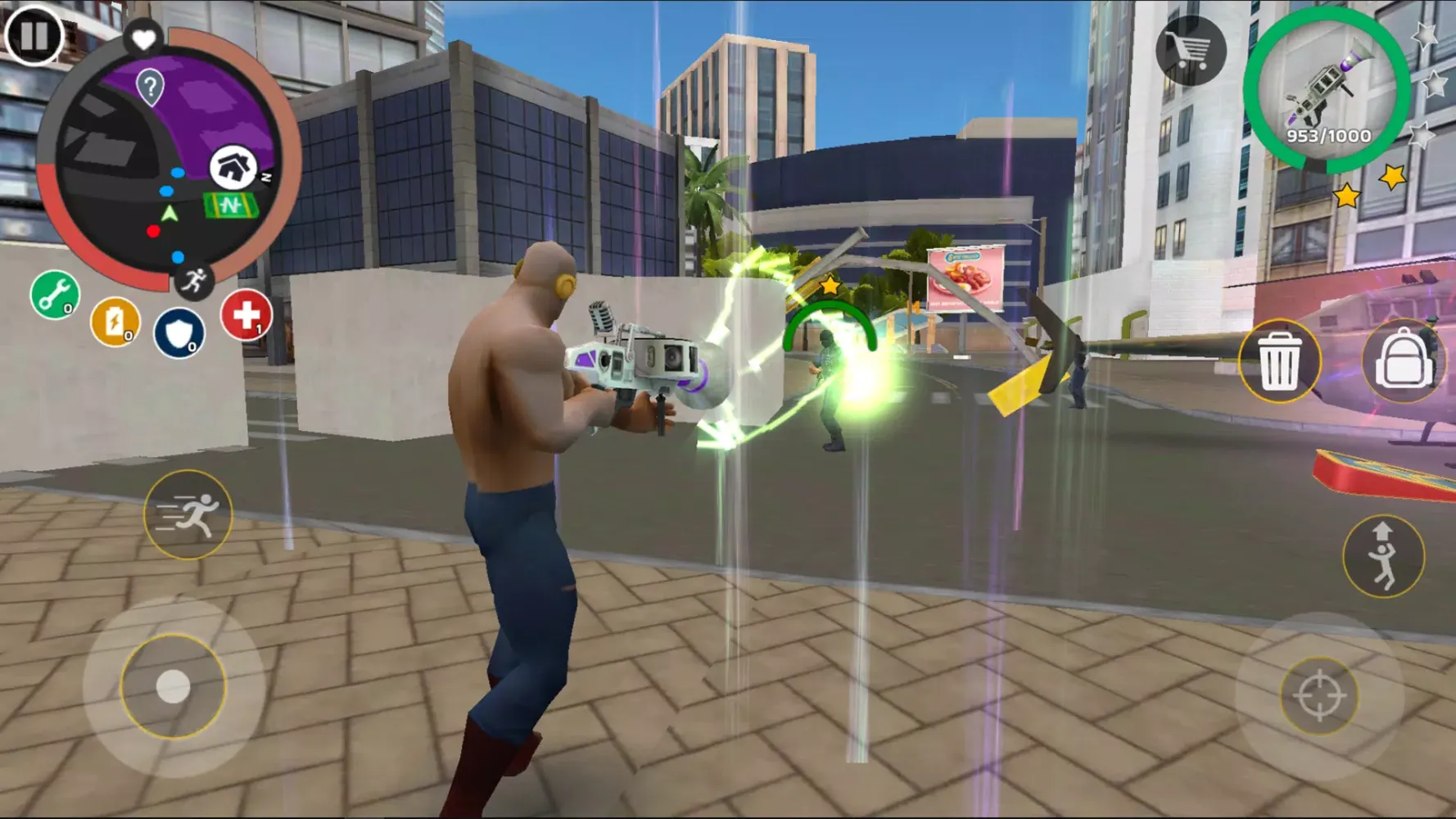 Captures d'écran de Rope Hero: Cheatground MOD