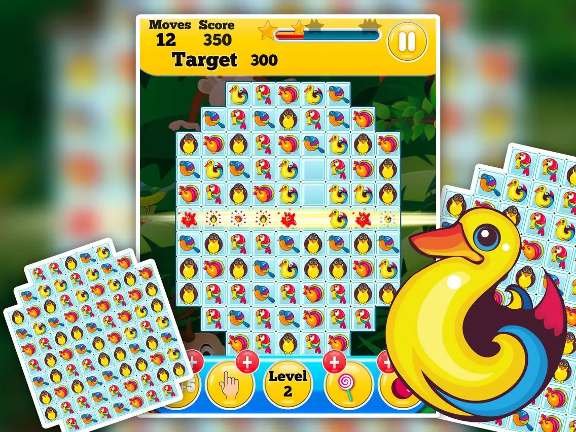 Jungle Adventure Bird Match iPad  Screenshots