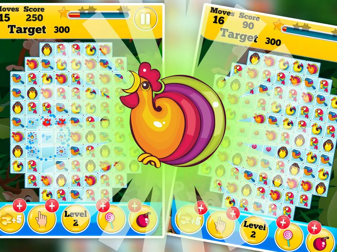 Jungle Adventure Bird Match iPad  Screenshots