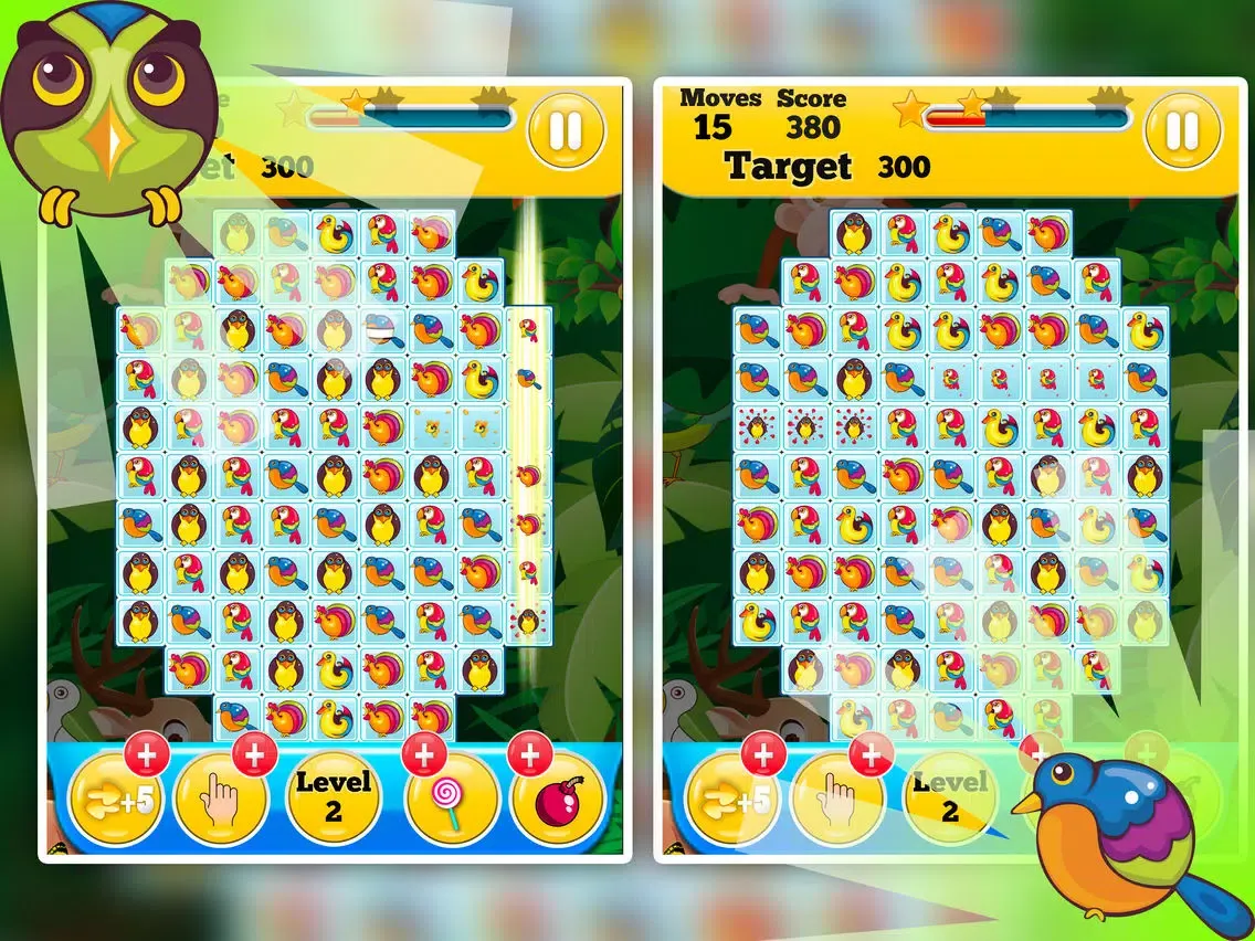 Jungle Adventure Bird Match iPad  Screenshots