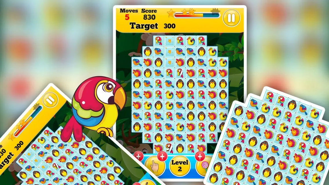 Jungle Adventure Bird Match Screenshots