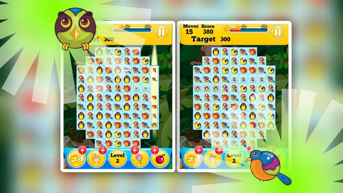 Jungle Adventure Bird Match Screenshots
