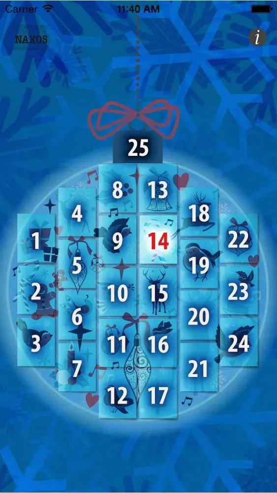 ภาพหน้าจอของ Musical Advent Calendar 2