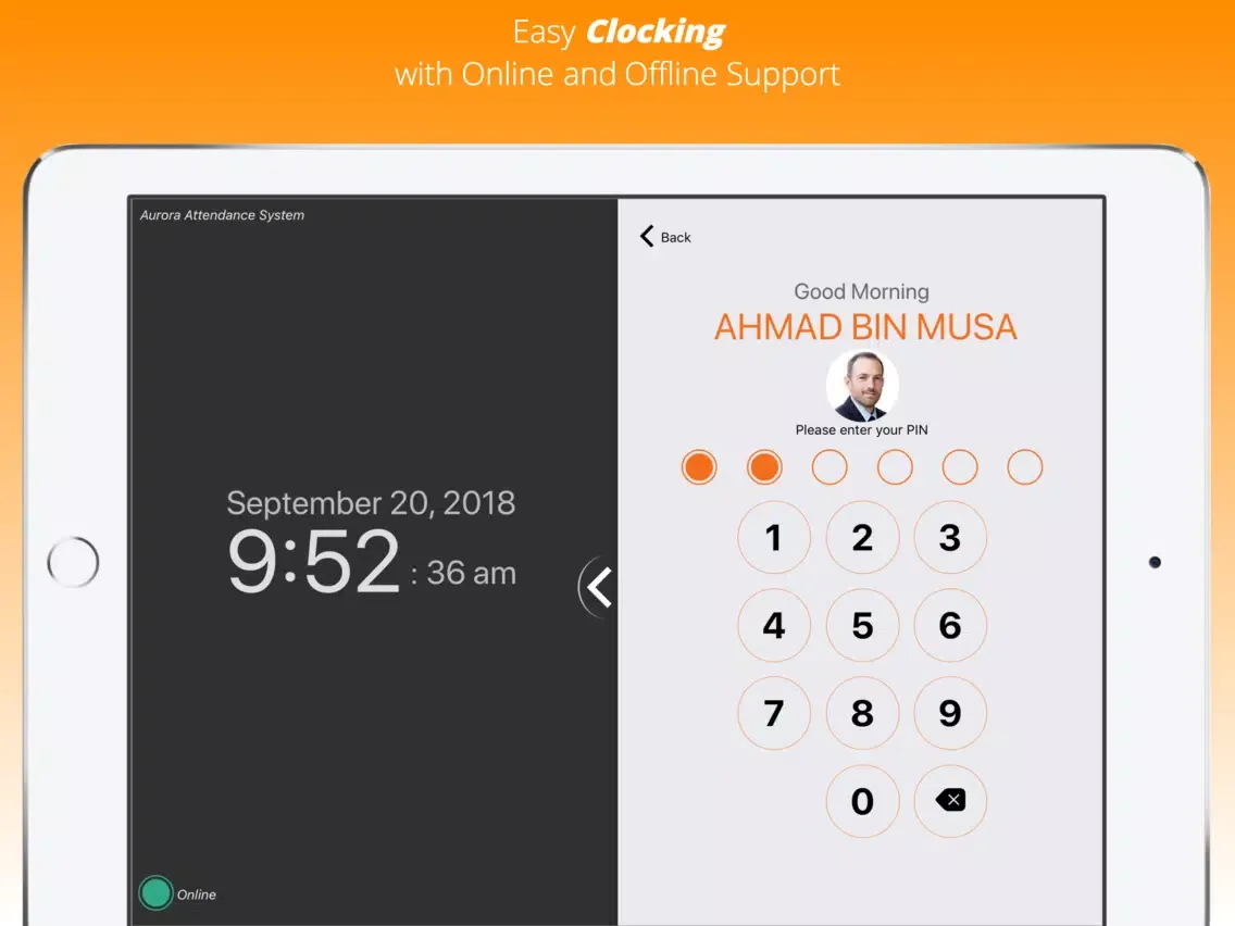 Aurora Attendance System iPad  স্ক্রিনশট