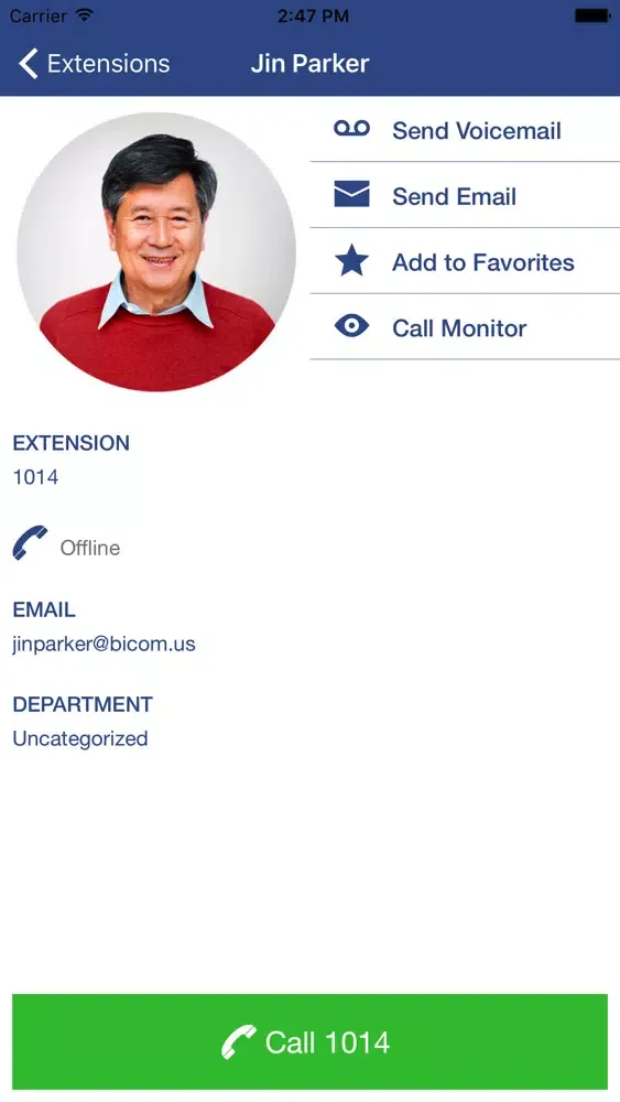 Ảnh chụp màn hình của Nayatel CloudPBX