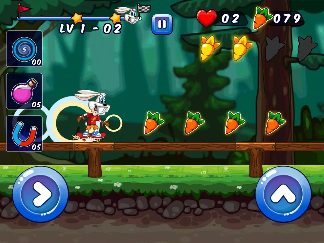 Zrzuty ekranu Looney Bunny Skater Dash iPad 