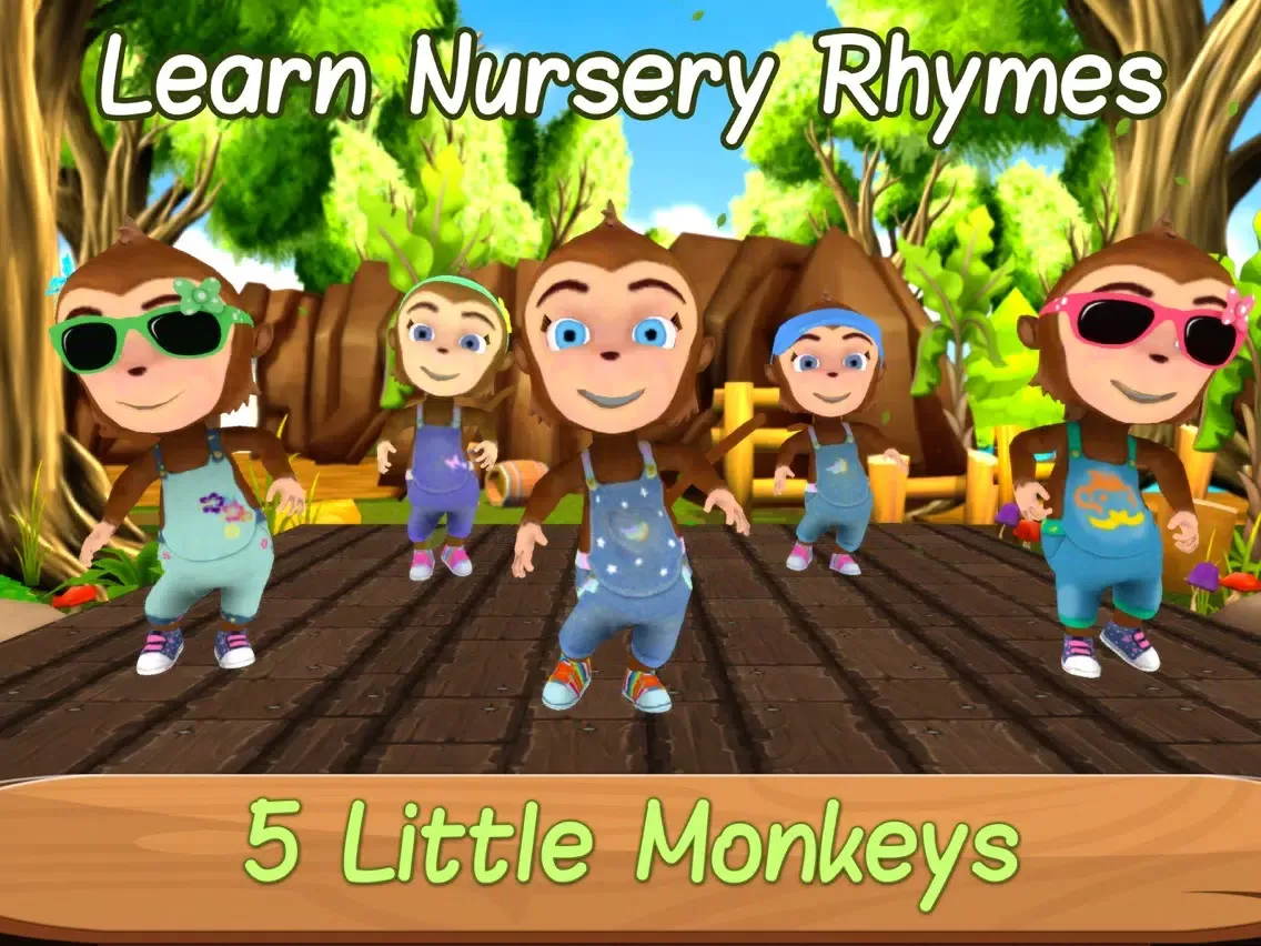 Kaju Games : 5 Little Monkeys iPad  سکرین شاٹس