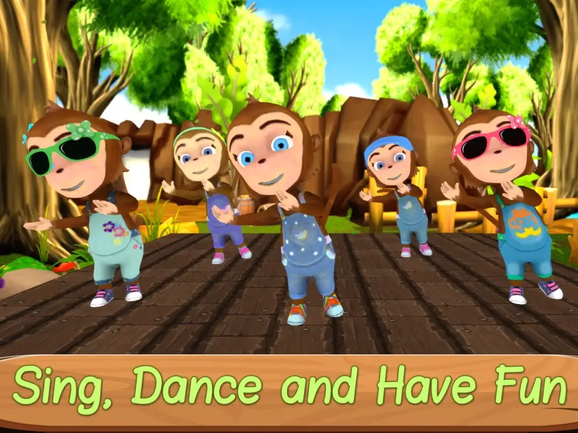 Kaju Games : 5 Little Monkeys iPad  سکرین شاٹس