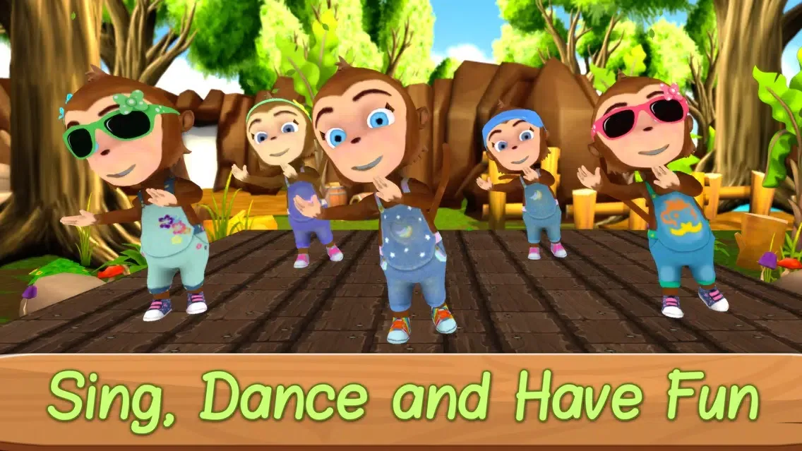 Kaju Games : 5 Little Monkeys سکرین شاٹس