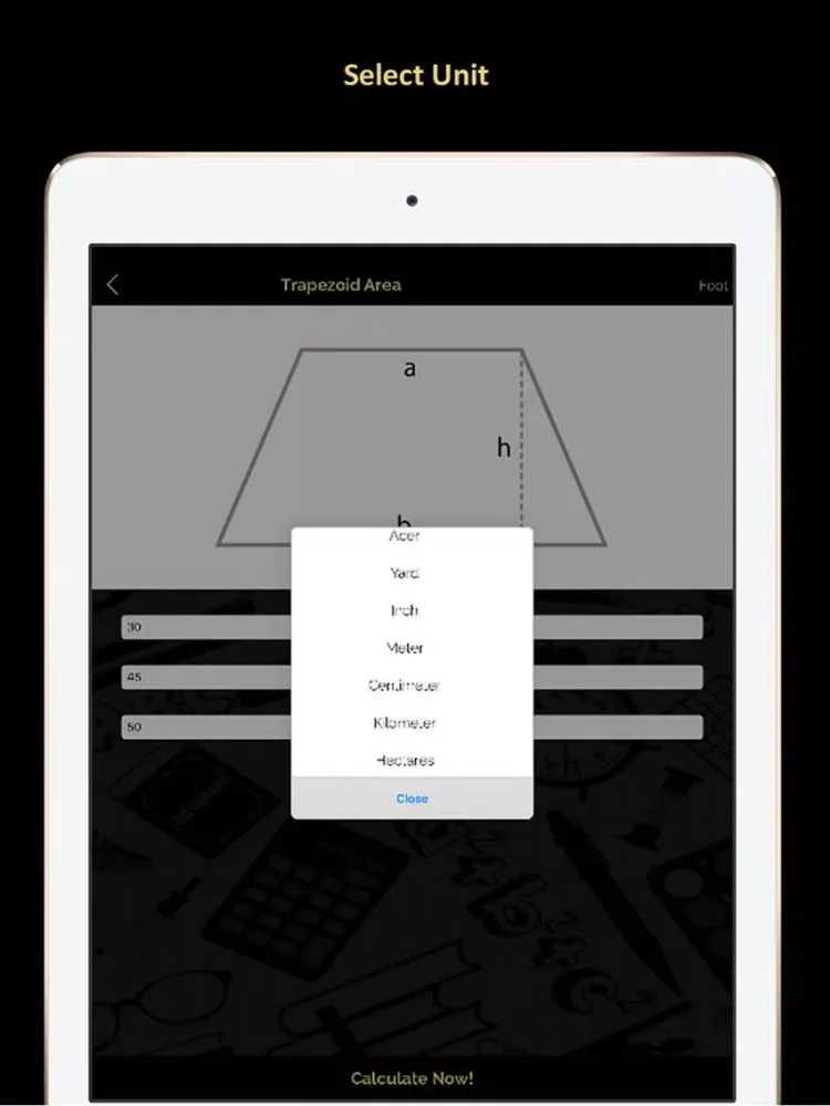 Captures d'écran de Area Calculator (Free) iPad 