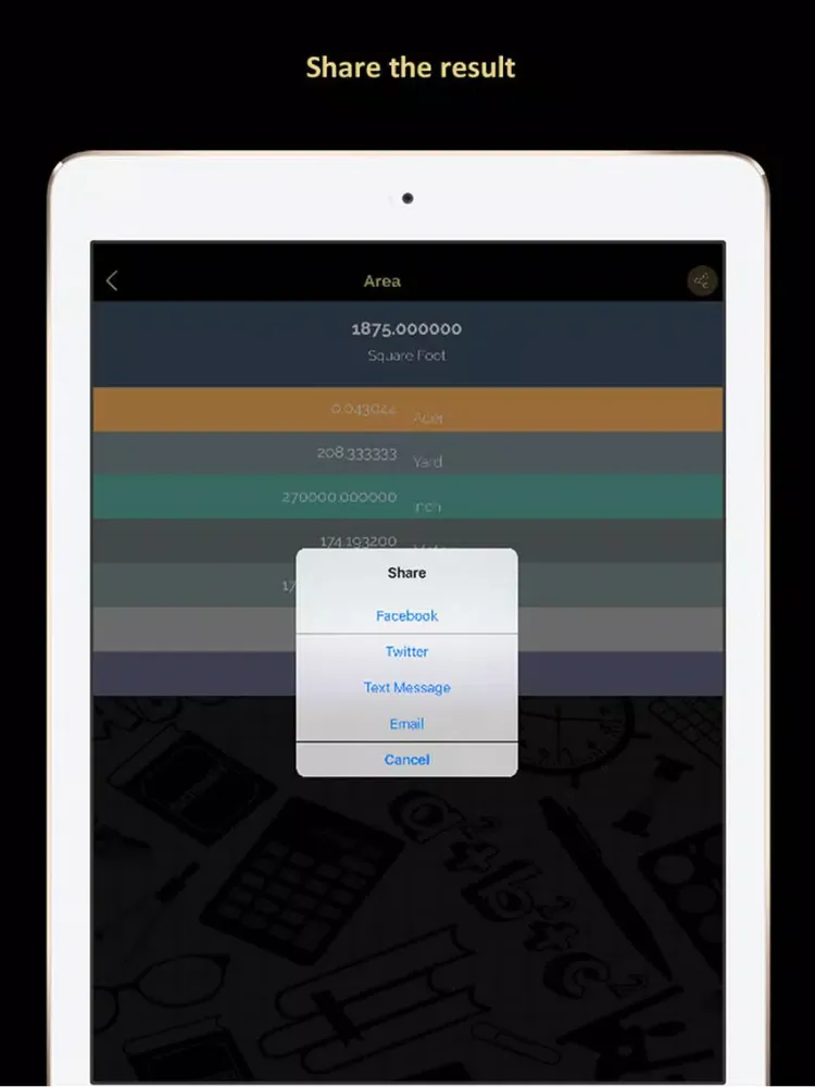 Captures d'écran de Area Calculator (Free) iPad 