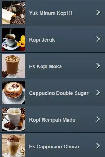 Resep Kreasi Minuman KOPI Screenshots