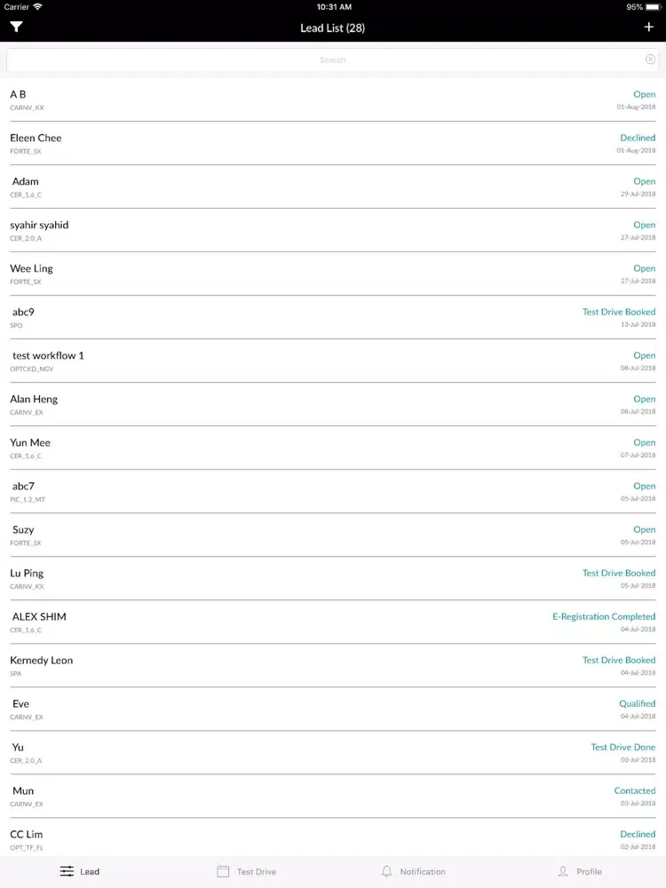 Capturas de pantalla de Naza Prospect Management iPad 