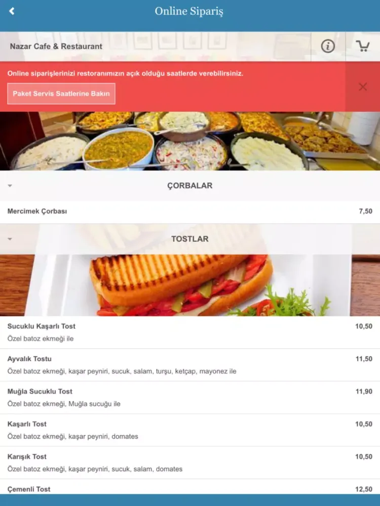 Nazar Cafe Restaurant iPad  স্ক্রিনশট