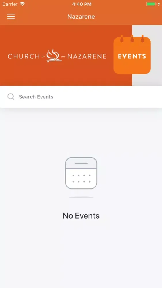 Ảnh chụp màn hình của Nazarene Events