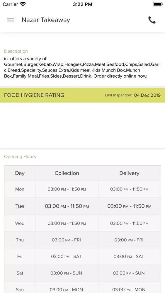 Nazar Takeaway Screenshots