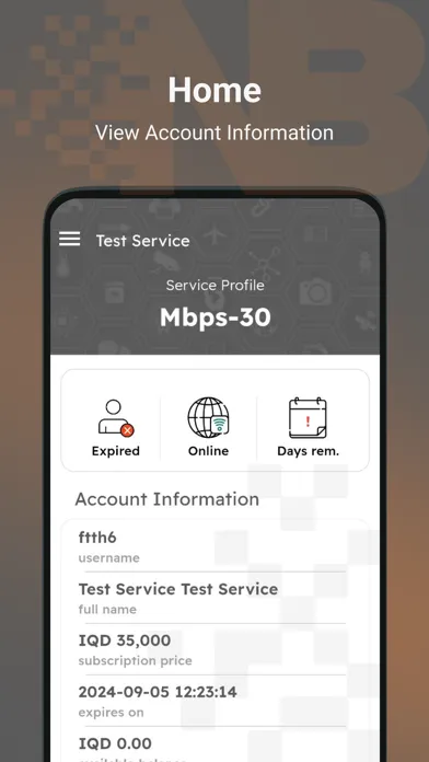 Capturas de pantalla de NBTEL FTTH