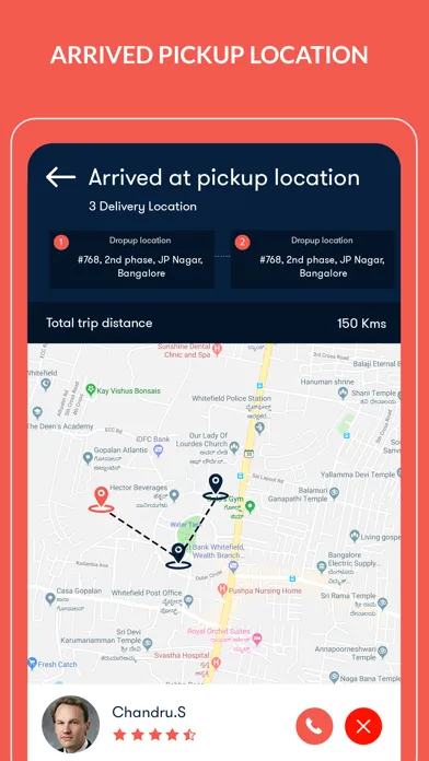 Tangkapan skrin Parcelao Driver