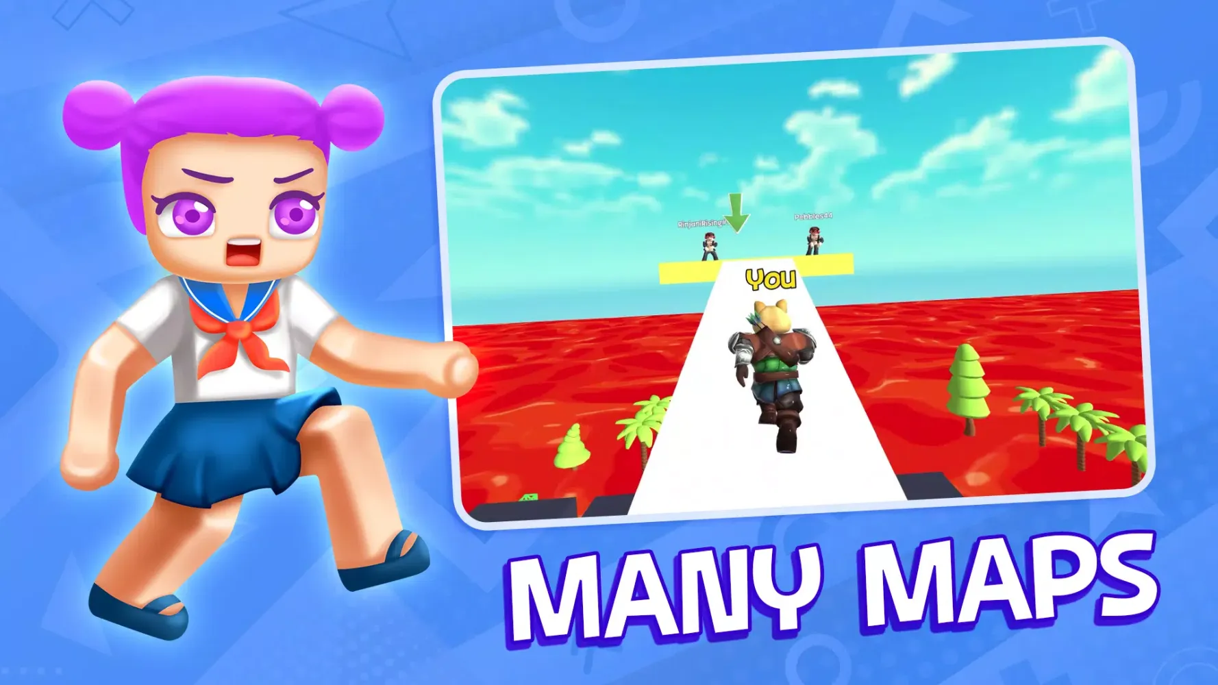 Obby Block World: Lava Fall应用截图