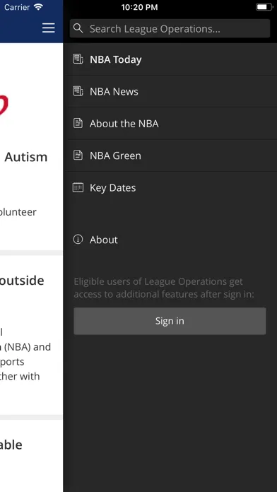 Screenshot di League Operations
